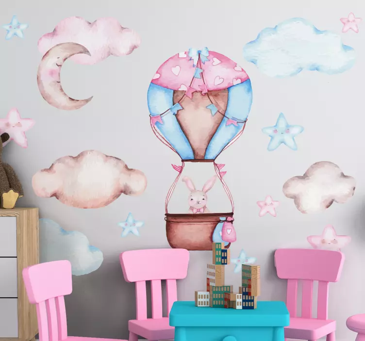 Airborne Balloon wall stickers for kids - TenStickers