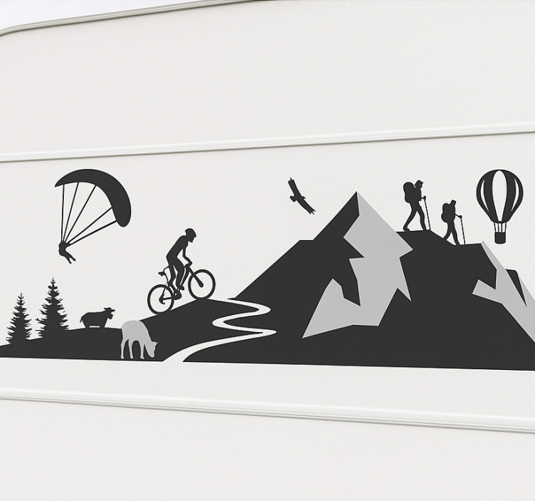 All moutain sports  camper decal - TenStickers