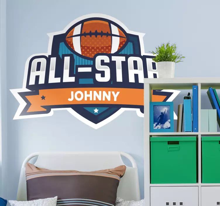 All-Star Football Emblem sports wall decal - TenStickers