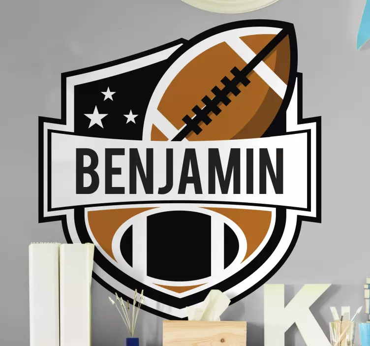 American football badge sticker - TenStickers