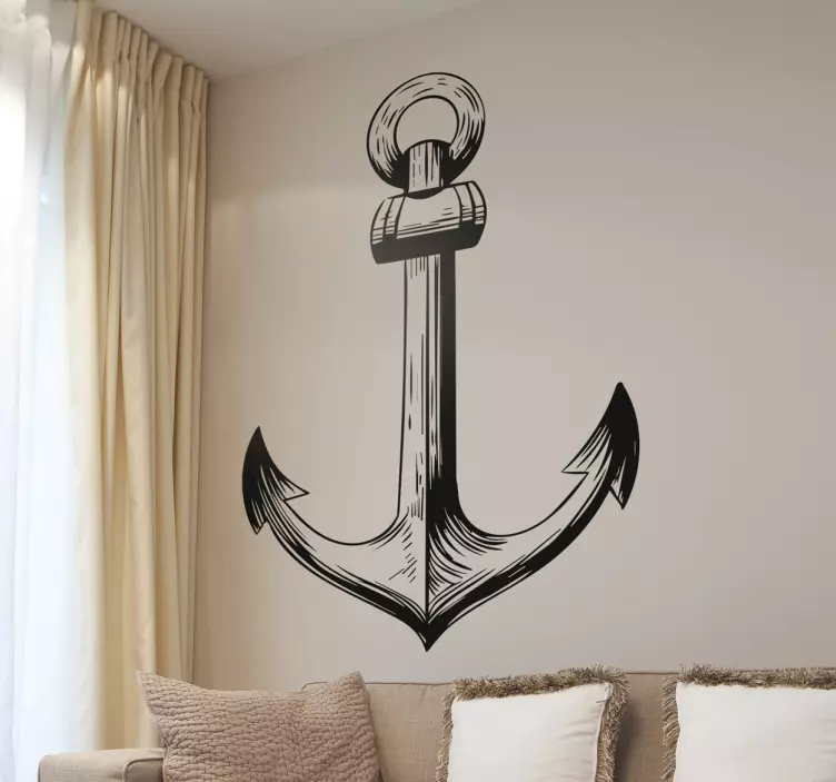 Anchor Illustration Sticker - TenStickers