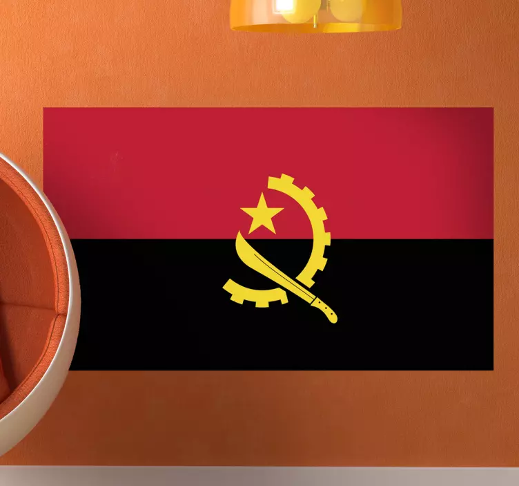 Angola Country Banner flag decal - TenStickers