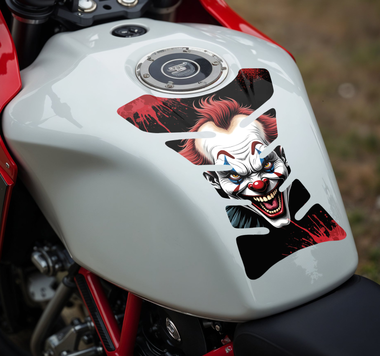 Angry clown motorcycle decal - TenStickers