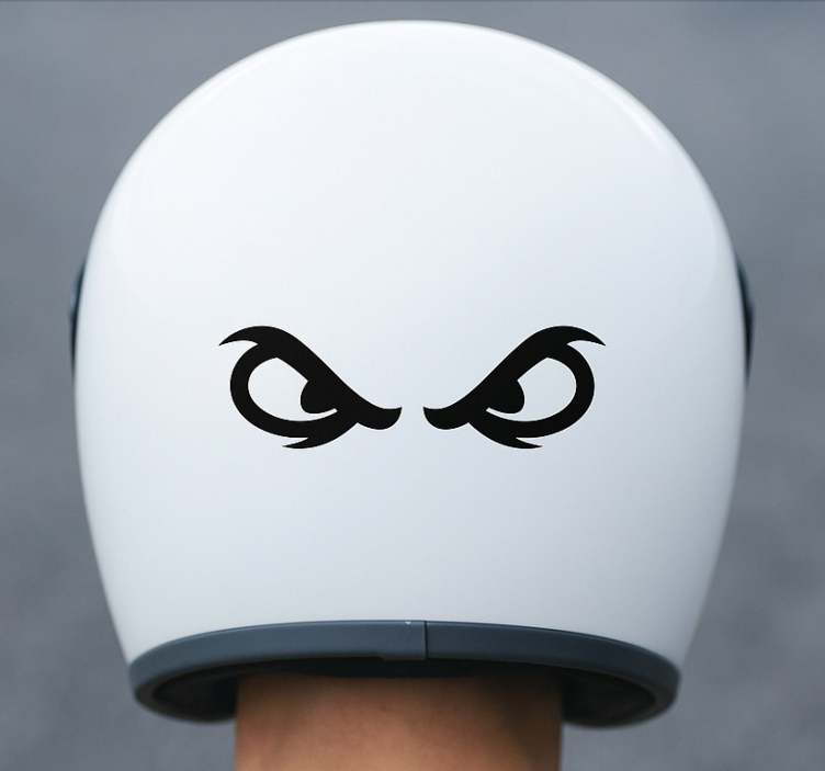 Angry eyes helmet sticker  motorcycle decal - TenStickers