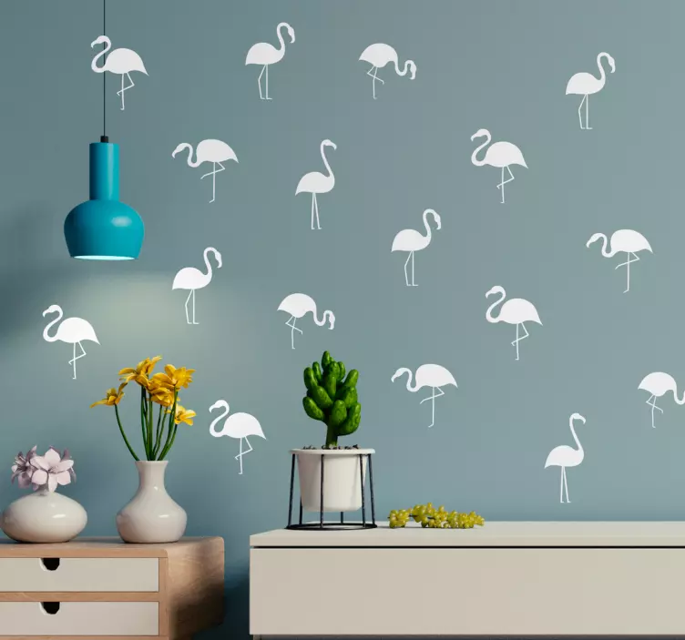 Animal wall decal flamingo silhouette designs - TenStickers