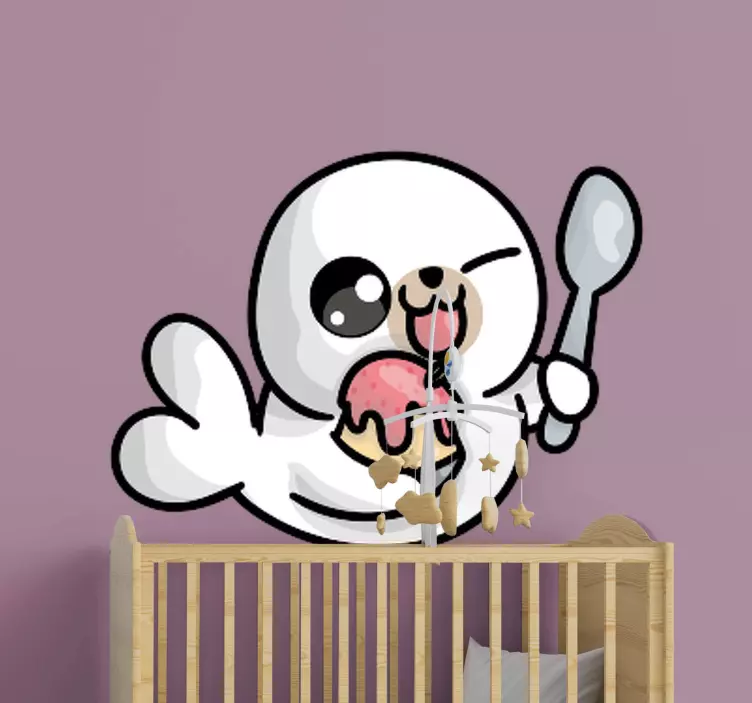 Anime baby Seal animal wall sticker - TenStickers