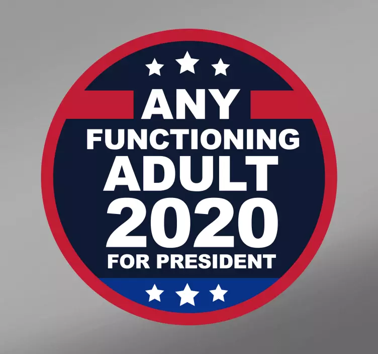 Any Functioning Adult Car Sticker - TenStickers