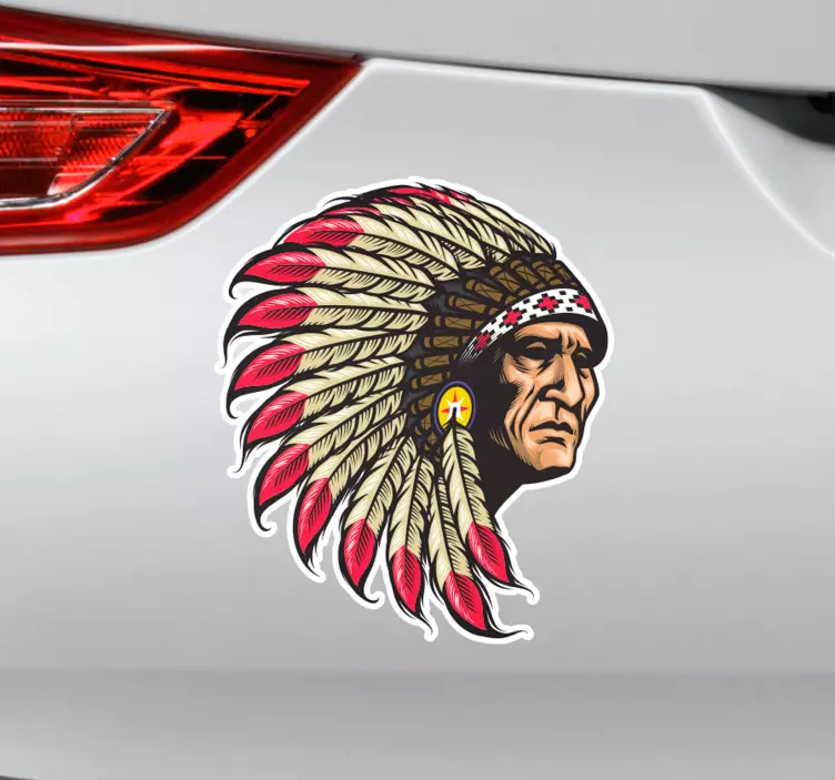 Apache Indian Car Sticker - TenStickers