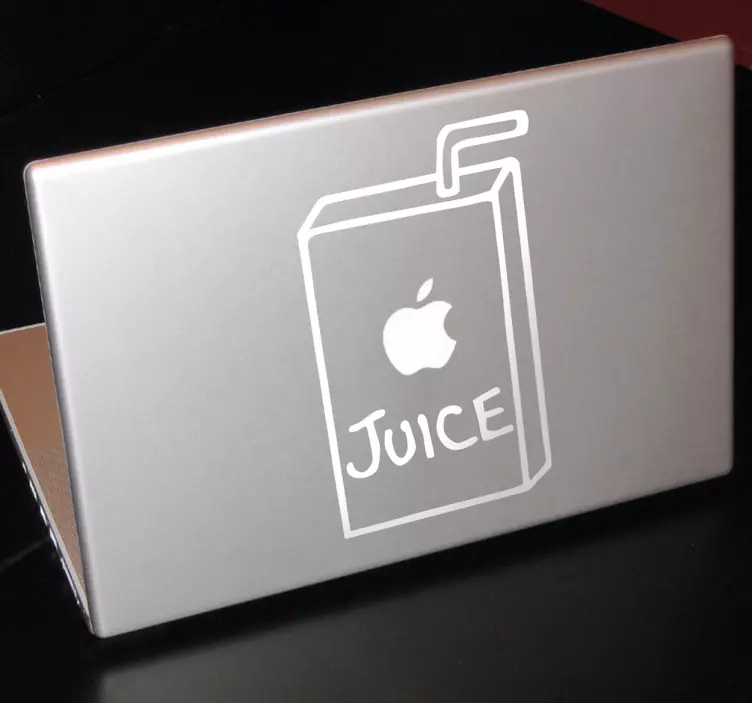 Apple juice laptop sticker - TenStickers