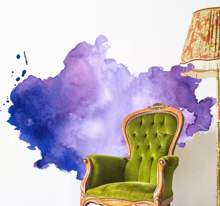Aquarelle splash color abstract wall sticker - TenStickers