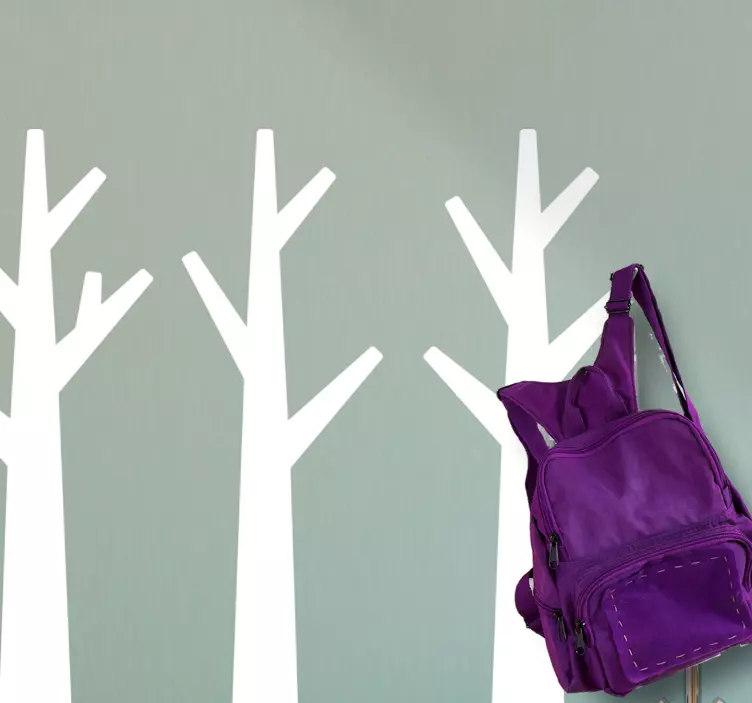 Artistic Tree Shadows coat hanger sticker - TenStickers