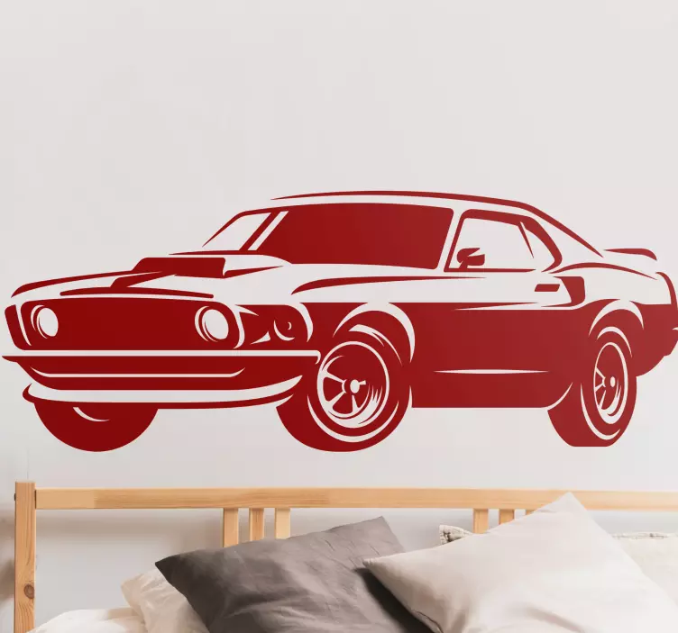 Awesome American car sticker - TenStickers