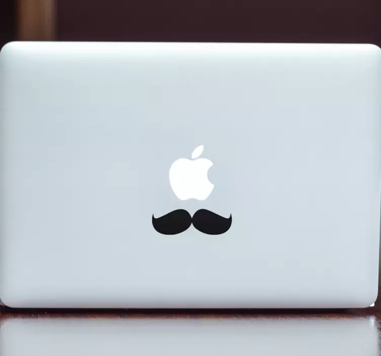 Awesome French mustache laptop sticker - TenStickers