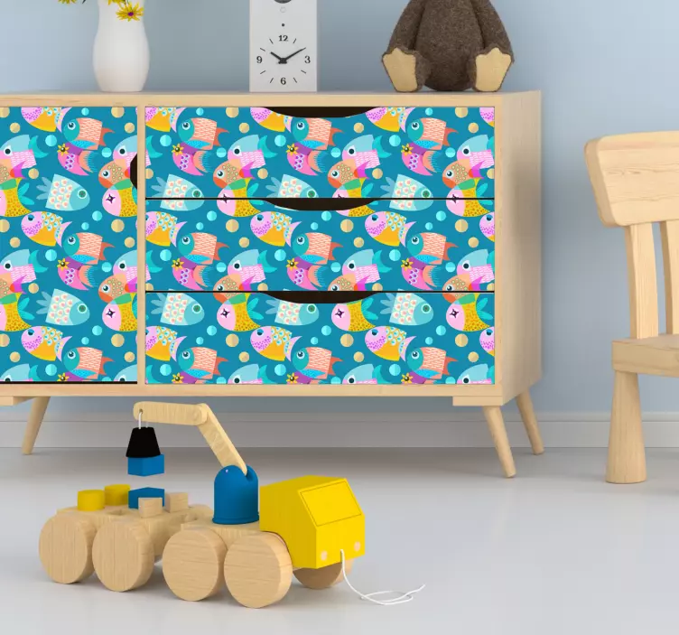 Baby fish furniture sticker - TenStickers