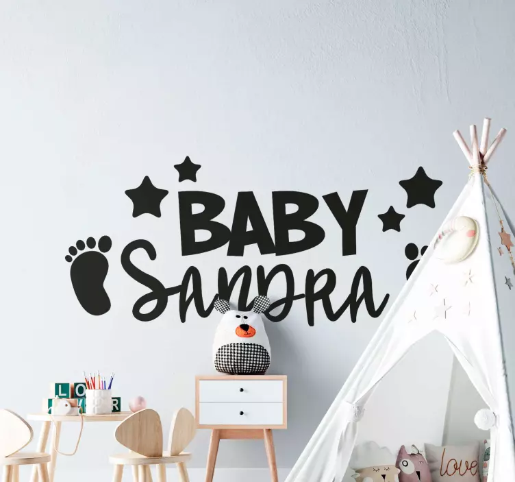 Baby Name Personalization wall stickers for kids - TenStickers