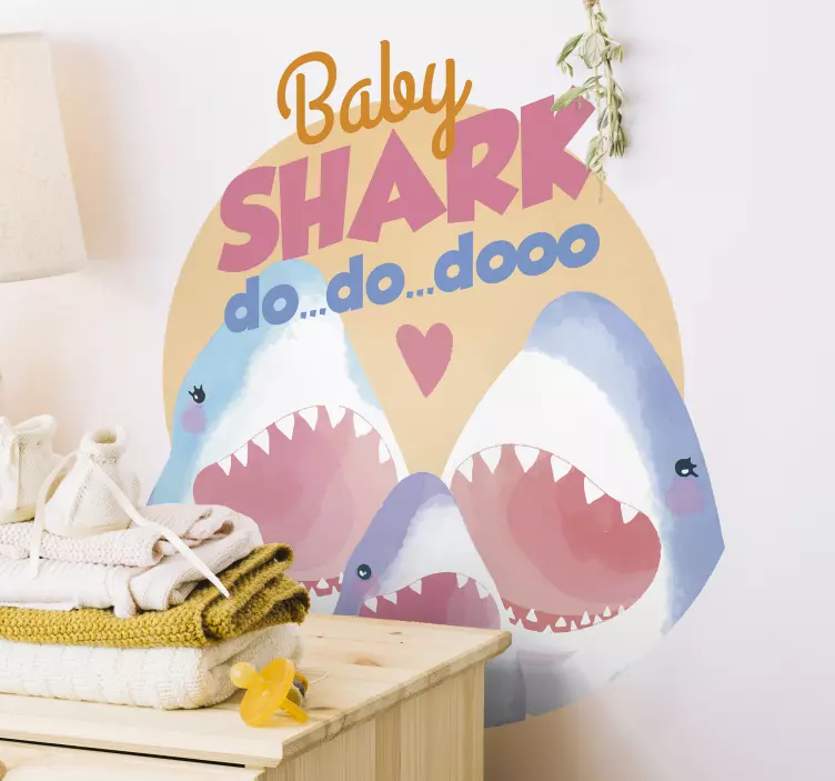Baby Shark Doo Doo Doo pet wall sticker - TenStickers