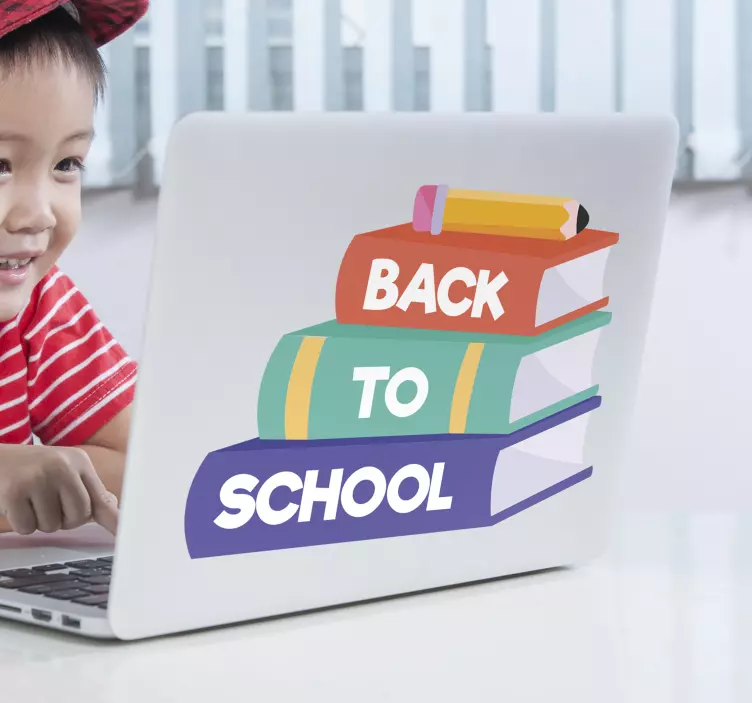 Back to school symbols  laptop skin decal - TenStickers