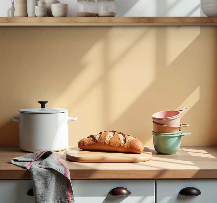 backsplash plain colors utensil decal - TenStickers