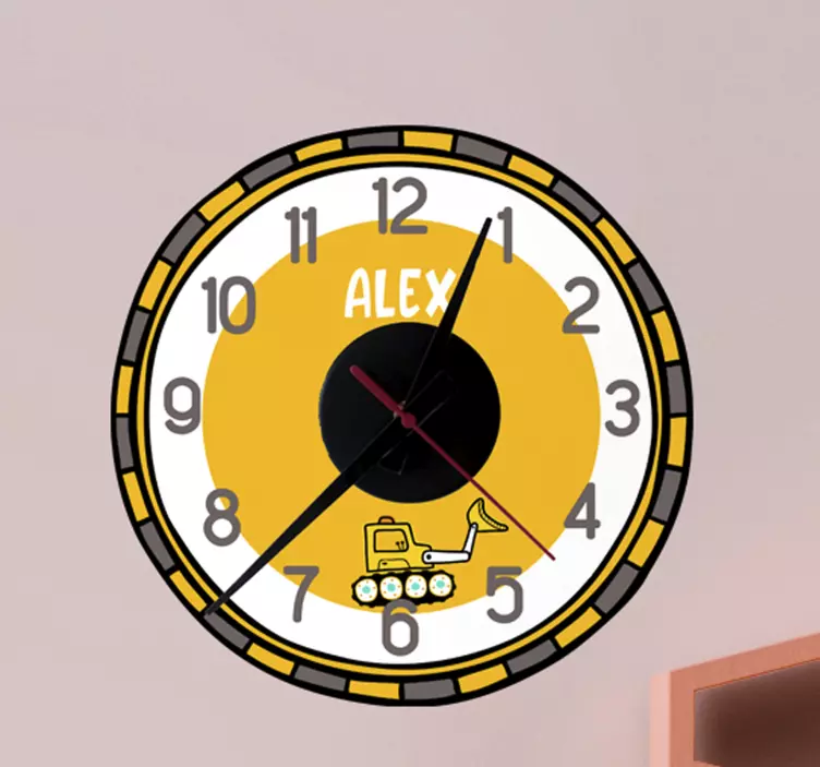 Bagger clock personalized name sticker - TenStickers