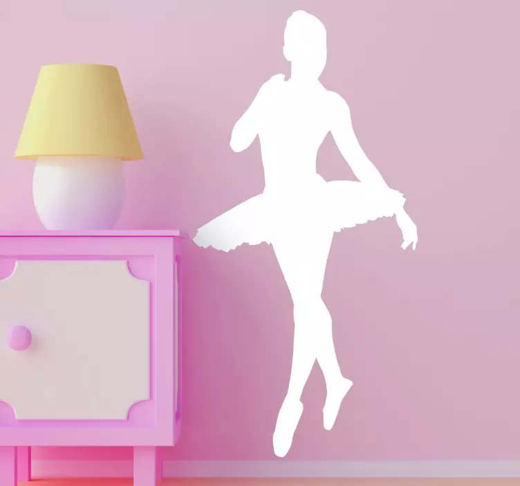 Ballerina Silhouette Sticker - TenStickers
