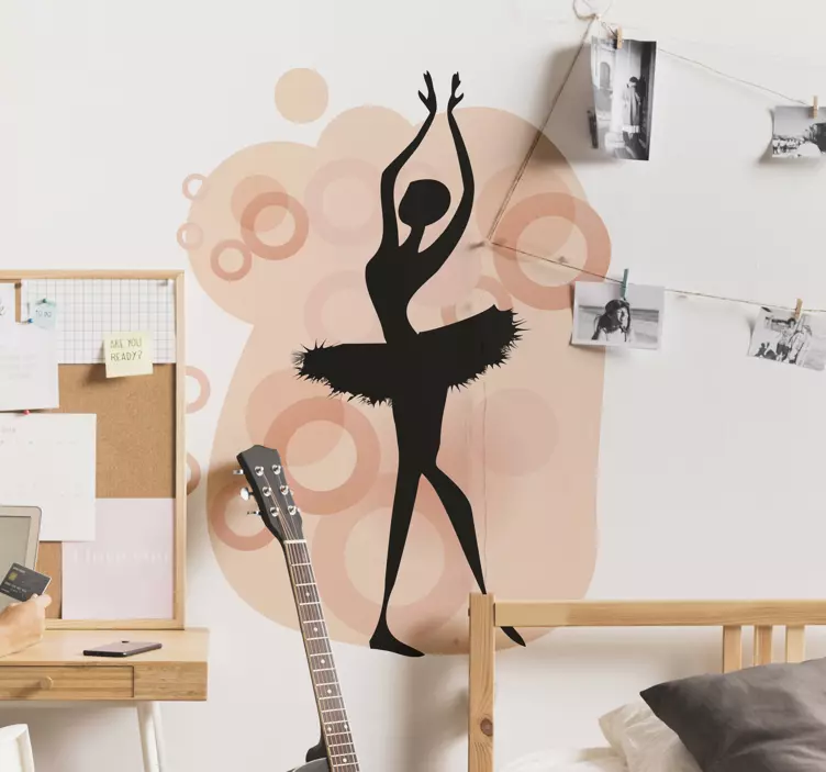 Ballerina Silhouette Wall Sticker - TenStickers
