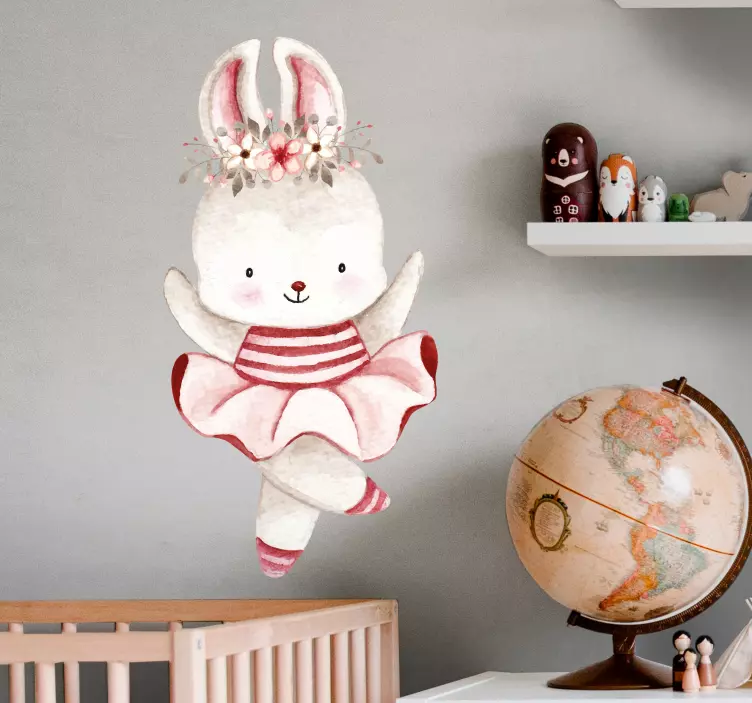 Ballet Bunny Decor wall stickers for kids - TenStickers