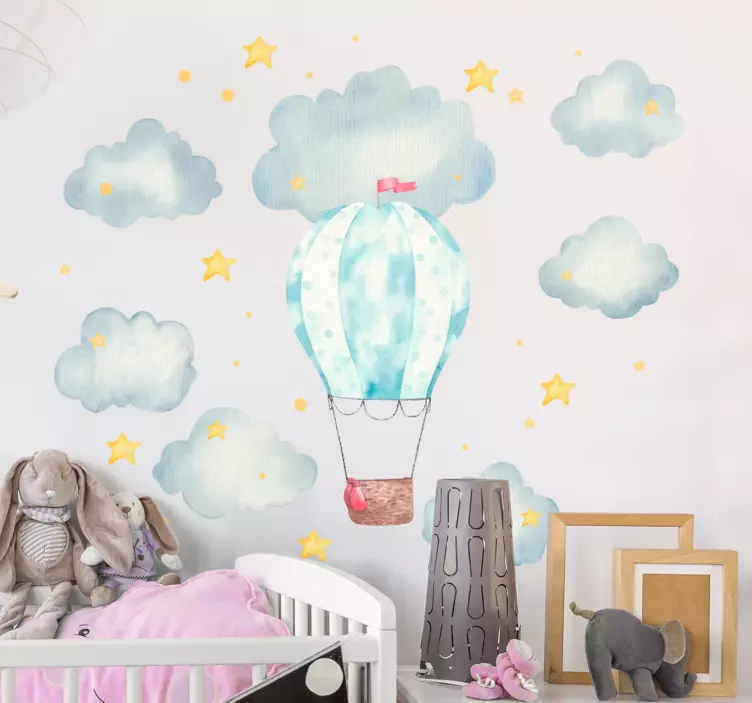 Ballooning Adventure wall stickers for kids - TenStickers