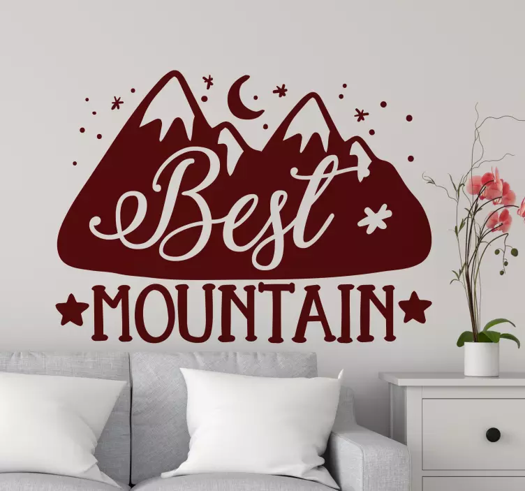 Best Mountain Decor location wall sticker - TenStickers