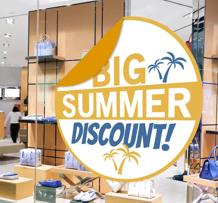 Big summer sale window sticker - TenStickers