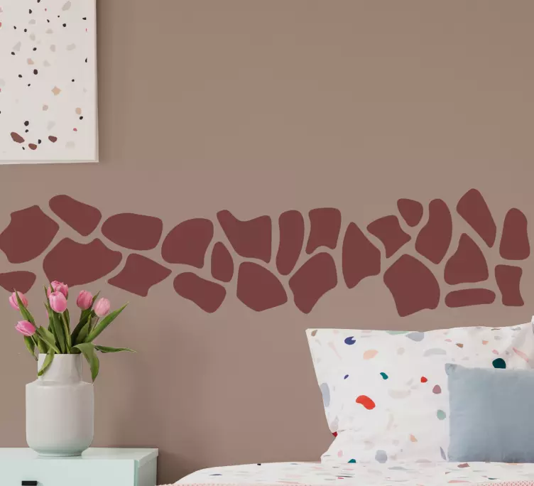 black and white giraffe print wall sticker - TenStickers