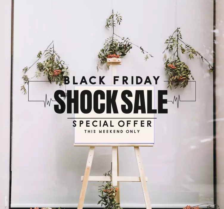 Black friday sale banner window sticker - TenStickers