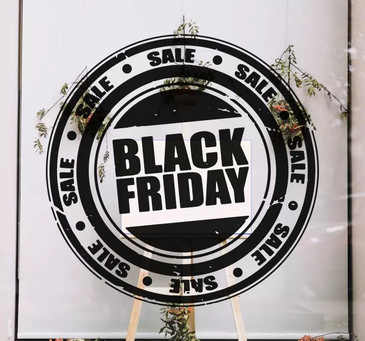 Black Friday sale stamp stickers - TenStickers