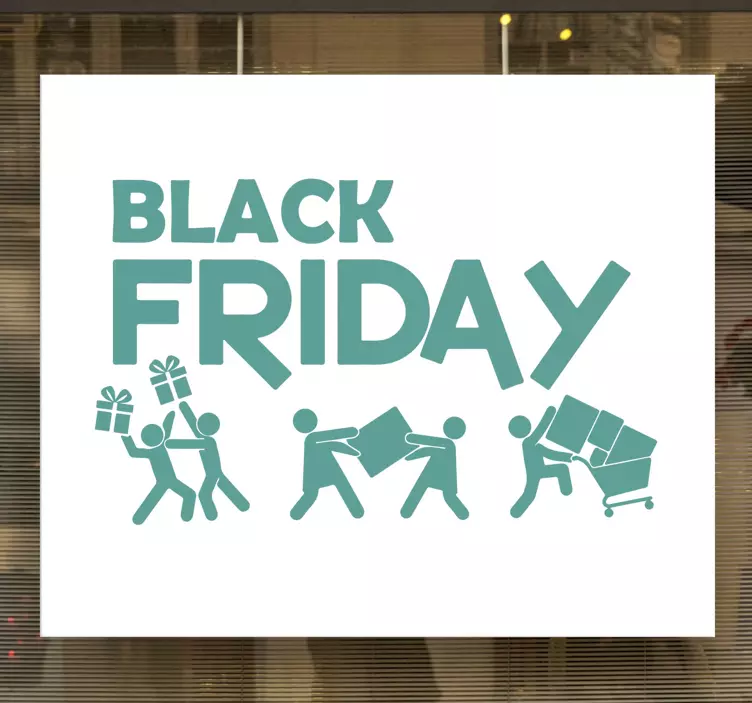 black friday sales with characters sticker - TenStickers