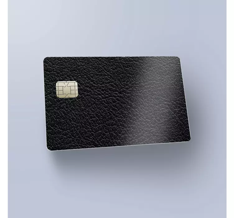 Black leather texture credit card sticker - TenStickers