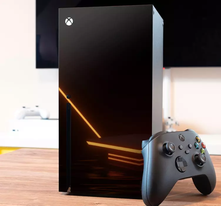 Black with red lights futuristic xbox skin - TenStickers