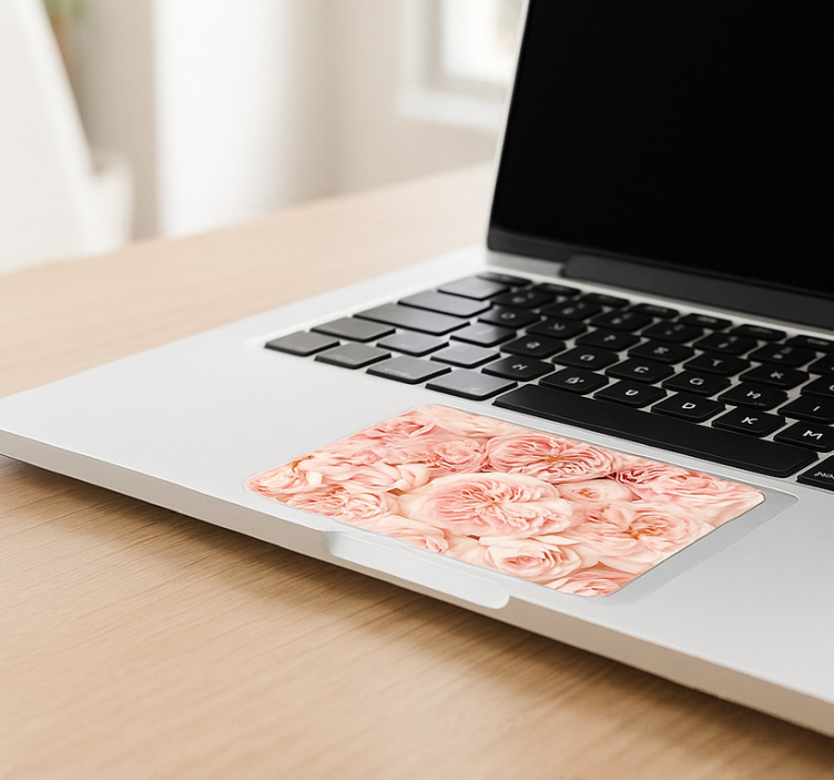 Blooming pink roses  Touchpad sticker - TenStickers