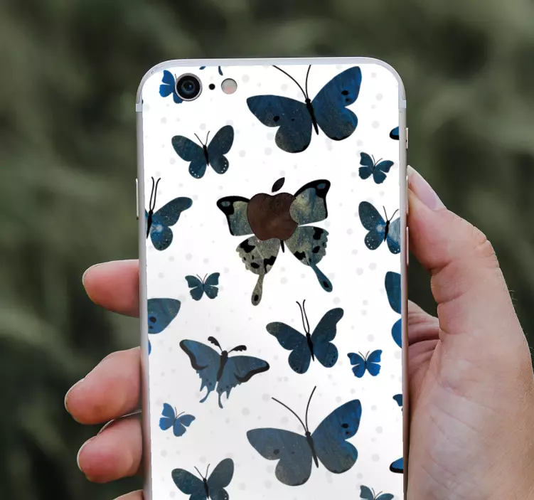 Glitter butterfly wing iPhone sticker - TenStickers