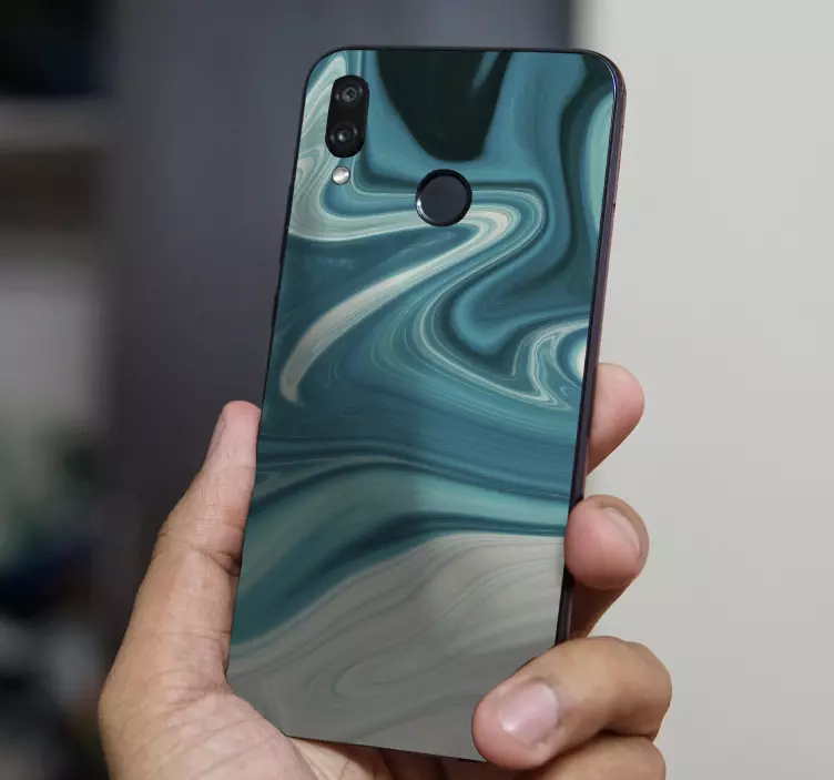 Blue marble Huawei sticker - TenStickers