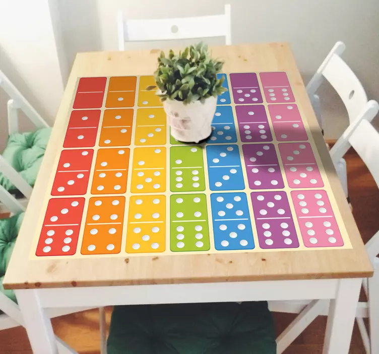 Board game dominoes furniture sticker - TenStickers