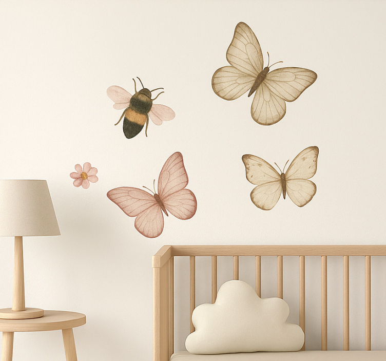 Boho insects design illustration wall art - TenStickers