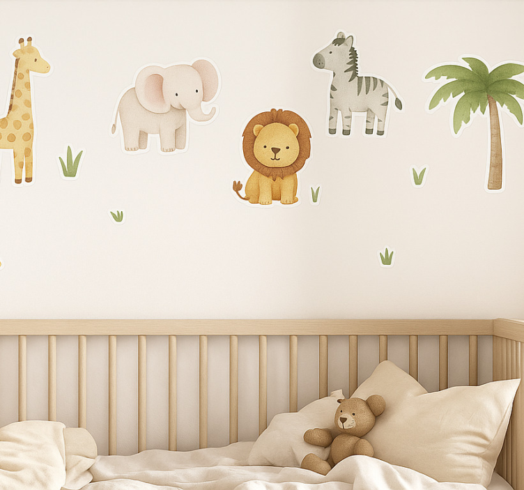 Boho jungle set illustration wall art - TenStickers