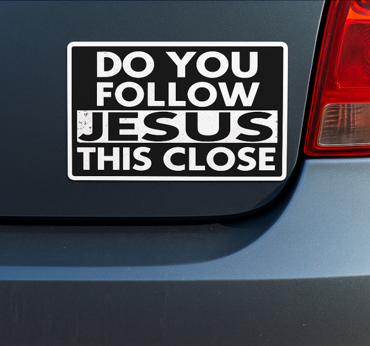 Jesus slogan in bold car decal - TenStickers