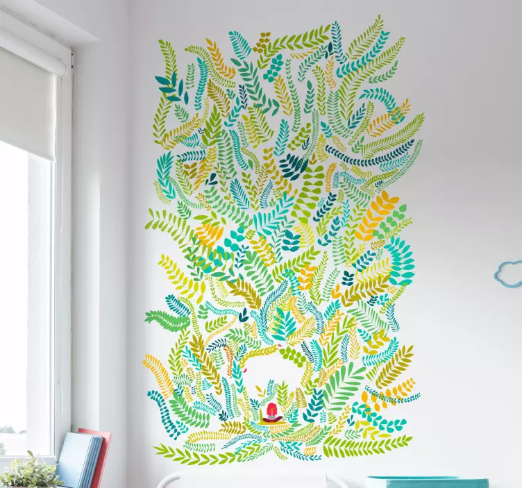 Bonita del Norte fantasy floral wall sticker - TenStickers
