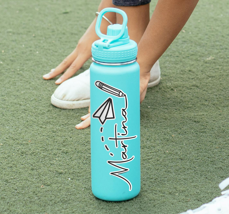 bottle name custom sticker - TenStickers