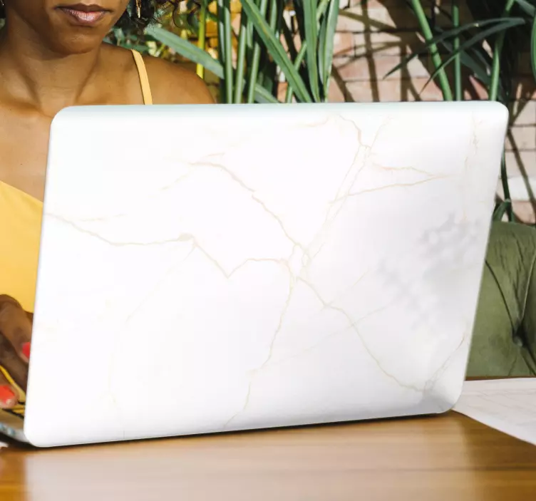 Bright marble laptop sticker - TenStickers