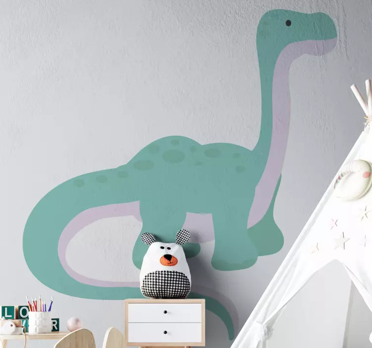 Dinosaur brontosaurus cute wall sticker - TenStickers