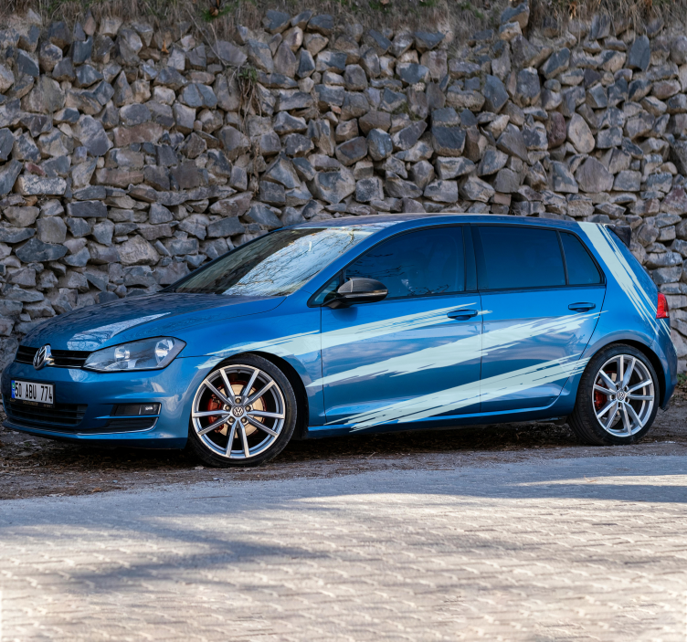 Brush design car decal set - TenStickers