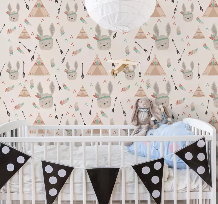 Bunny Tribal Pattern wall stickers for kids - TenStickers