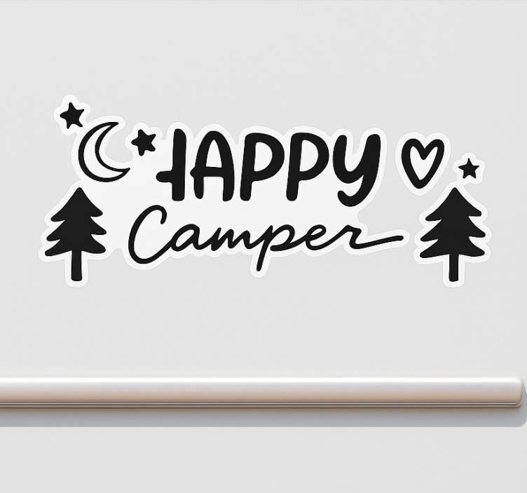 Camper decal happy camper - TenStickers