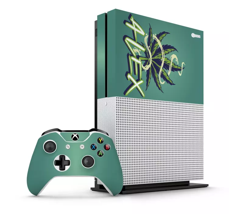 Cannabis illustration graffiti xbox skin - TenStickers